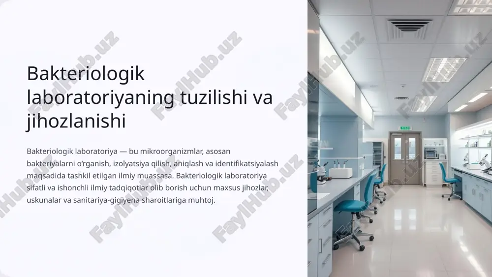 bakteriologik laboratoriya — PPTX