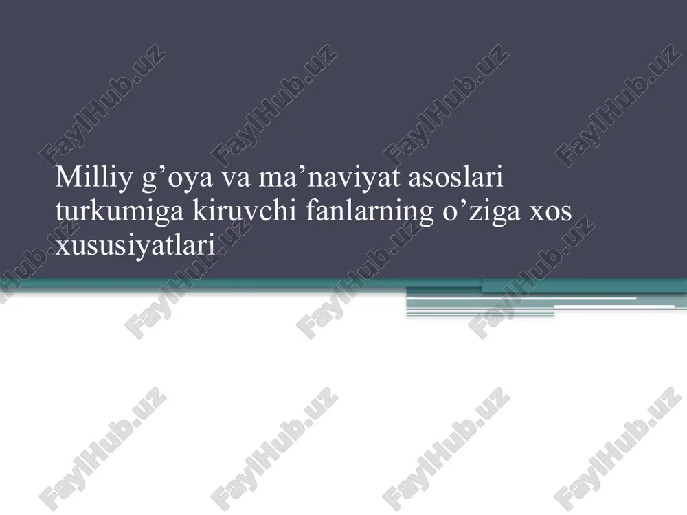milliy go‘ya va ma’naviy ataso — PPTX
