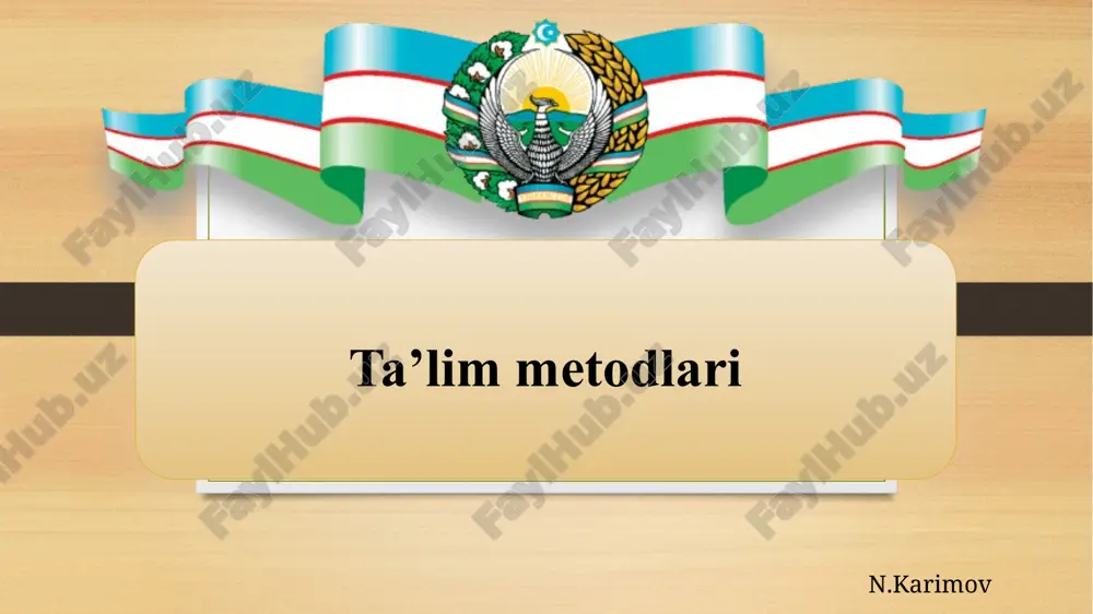 ta’limmetodlari — PPTX