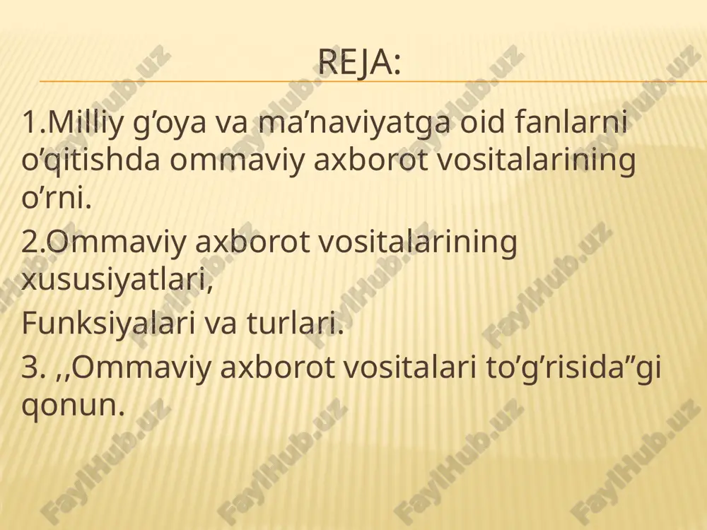 ommaviy axborot vositalari — PPTX