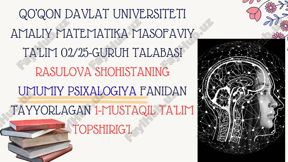 umumiy psixalogiya fani — PDF