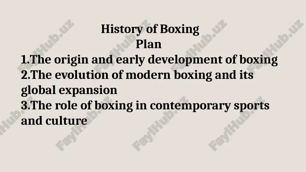 history of boxing — PPTX