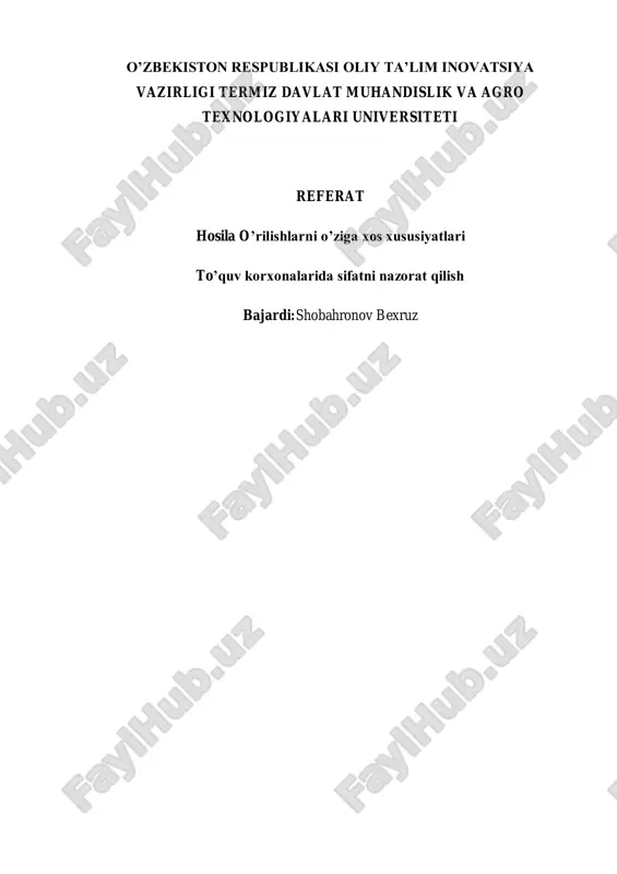 hosila o'rilishlarni o'ziga xos xususiyatlari — PDF