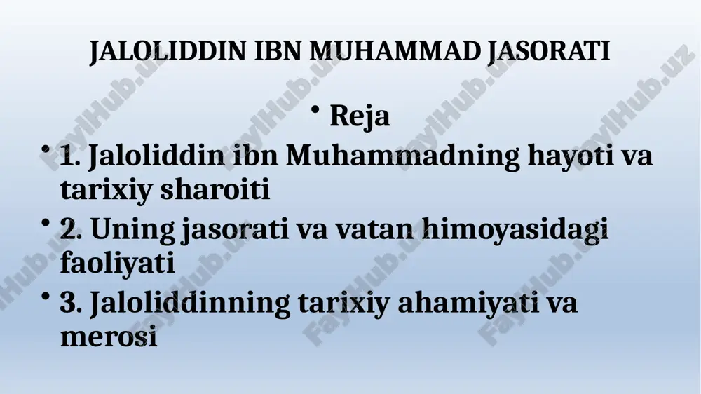 jaloliddin ibn muhammad jasorati — PPTX