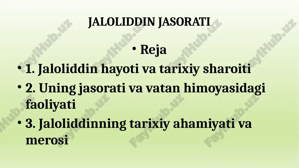 jaloliddin jasorati — PPTX