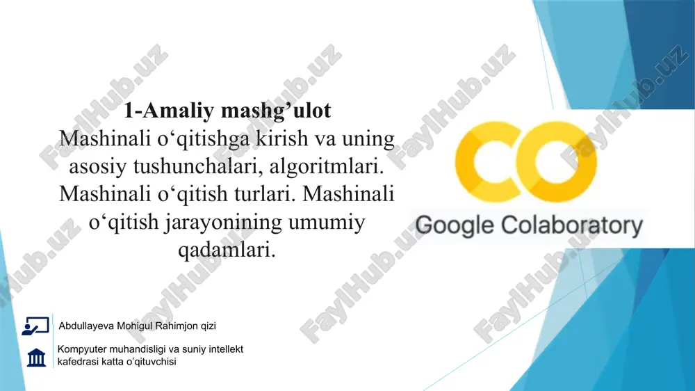 google colaboratory — PPTX