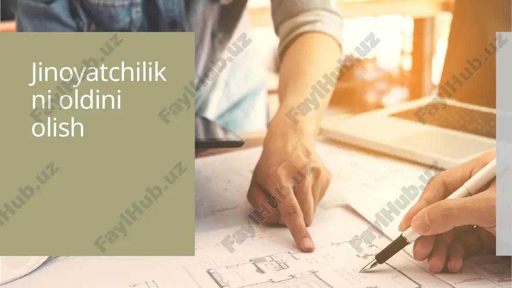 jinoyatchilikni oldini olish — PPTX