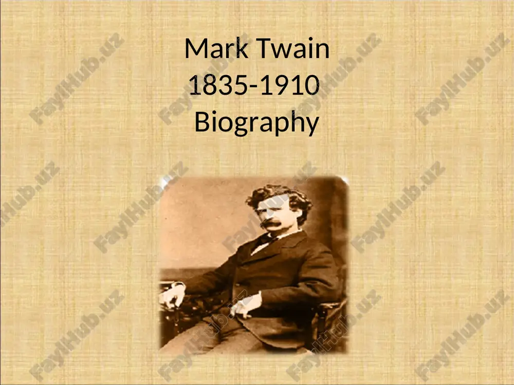 mark twain biography — PPT