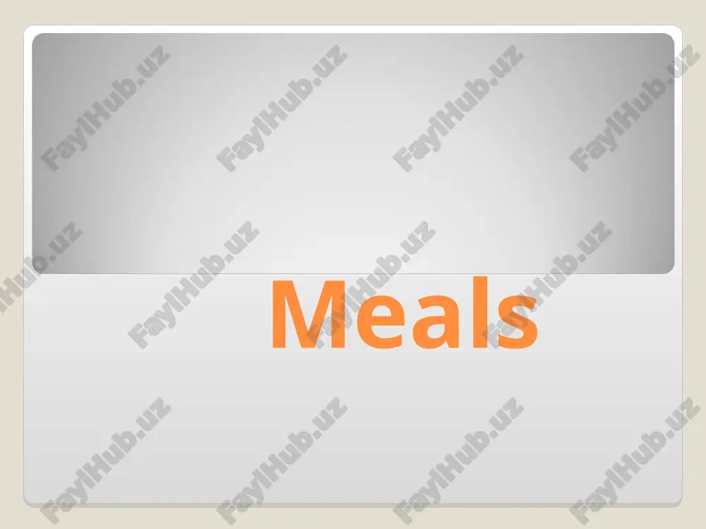 meals — PPT