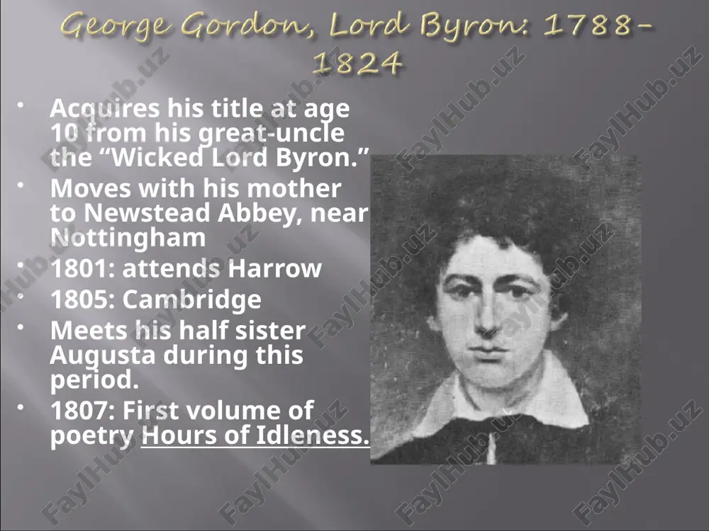 lord byron — PPT