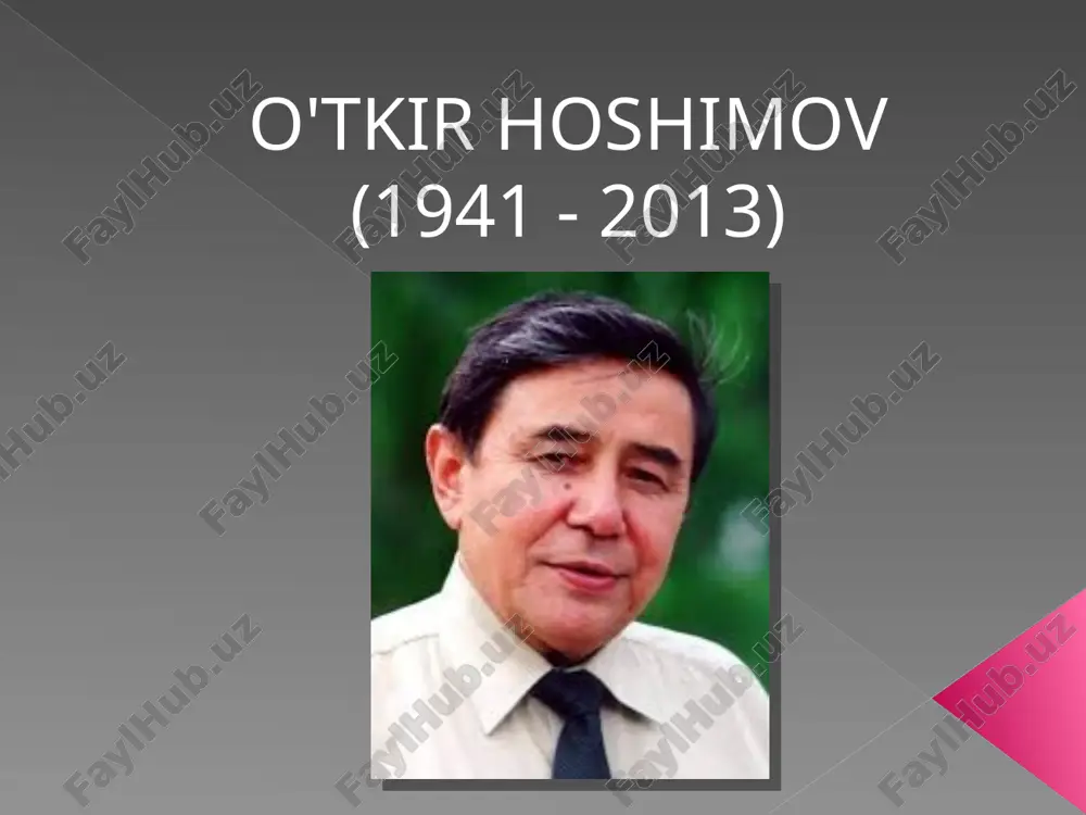 o'tkir hoshimov — PPT