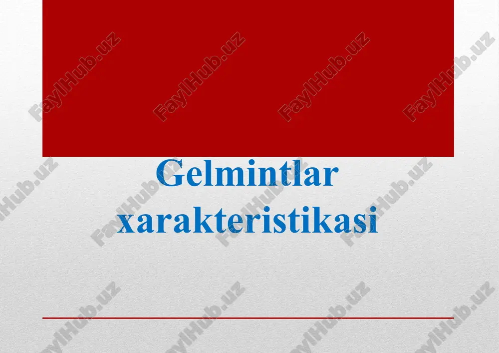 gelmintlar — PPTX