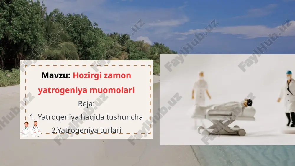 hozirgi zamon yatrogeniya muomolari — PPTX