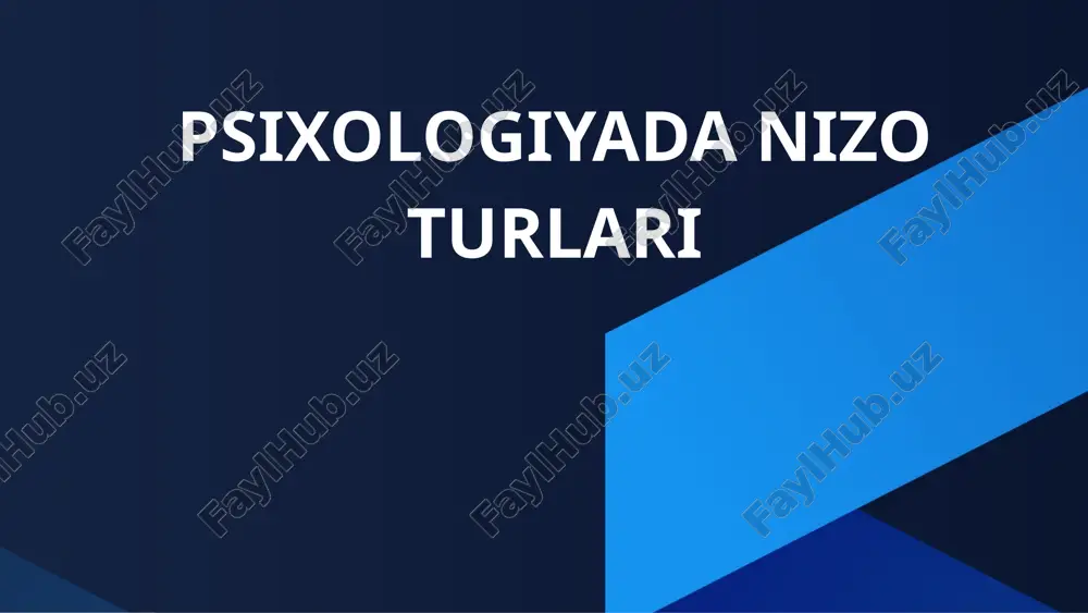 psixologiyada nizo turlari — PPTX