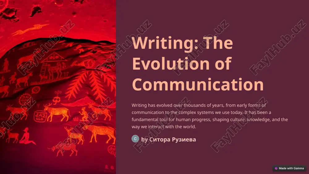 writing: the evolution of communication — PPTX
