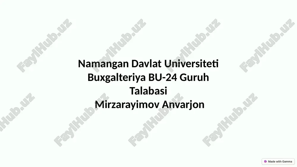 axborot tizimlari — PPTX