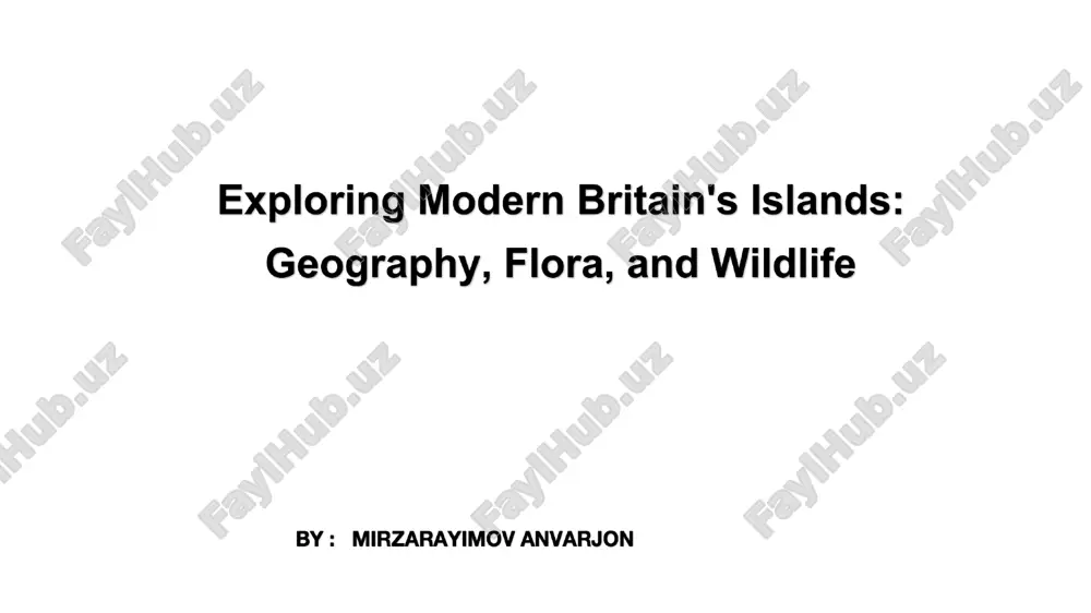 exploring modern britain's islands: geography, flora, and wildlife — PDF
