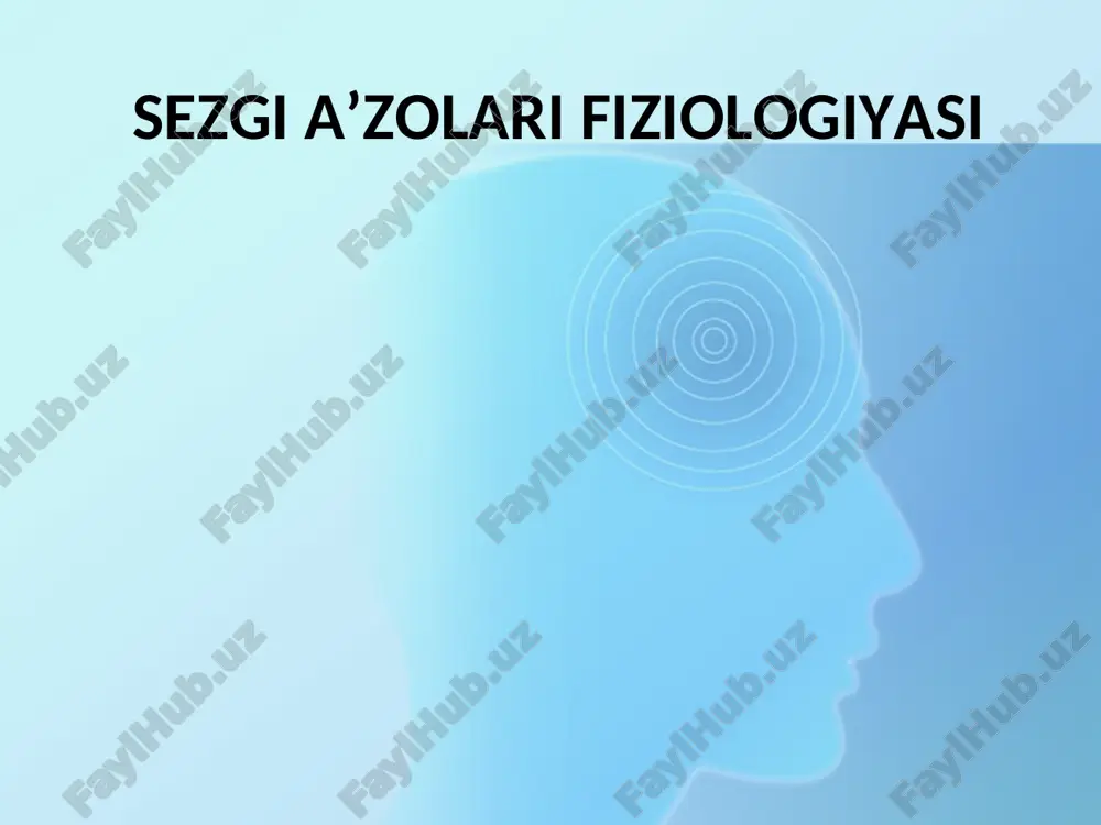 sezgi a’zolari fiziologiyasi — PPT