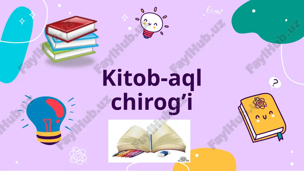 kitob-aql chirog’i — PPTX