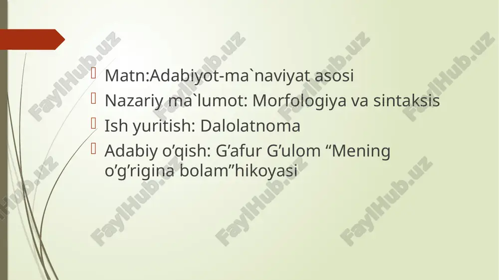 adabiyot-ma'naviyat asosi — PPTX