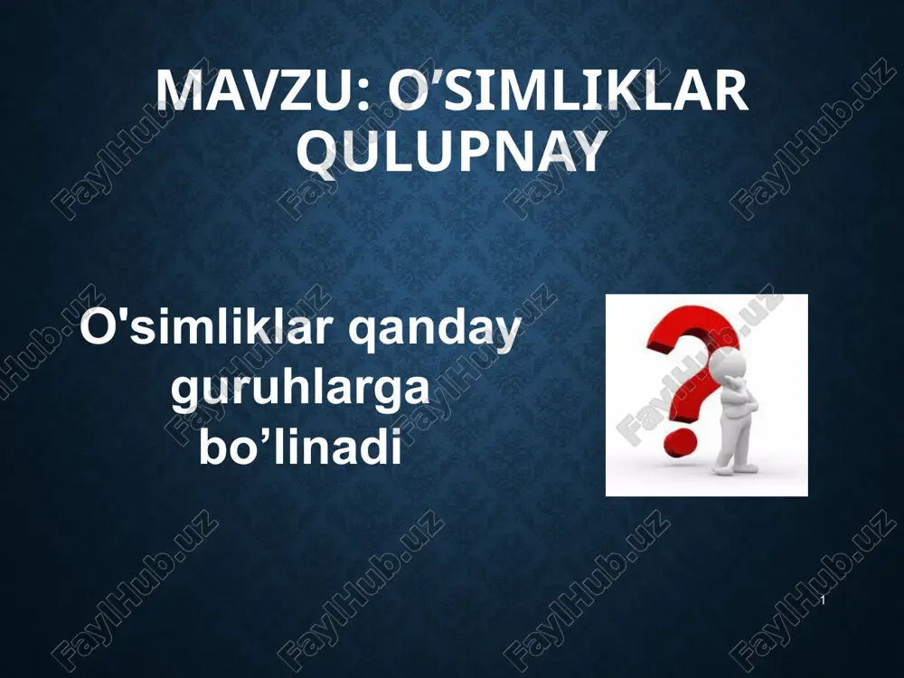 o'simliklar qulupnay — PPTX