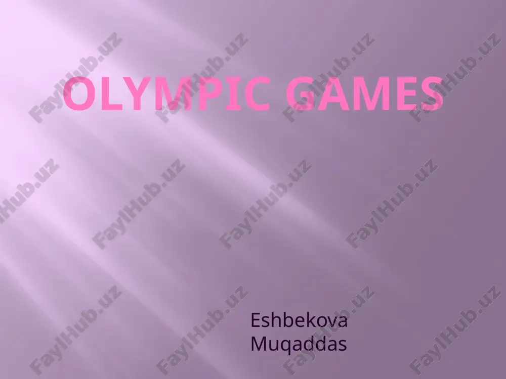 olympic games — PPTX