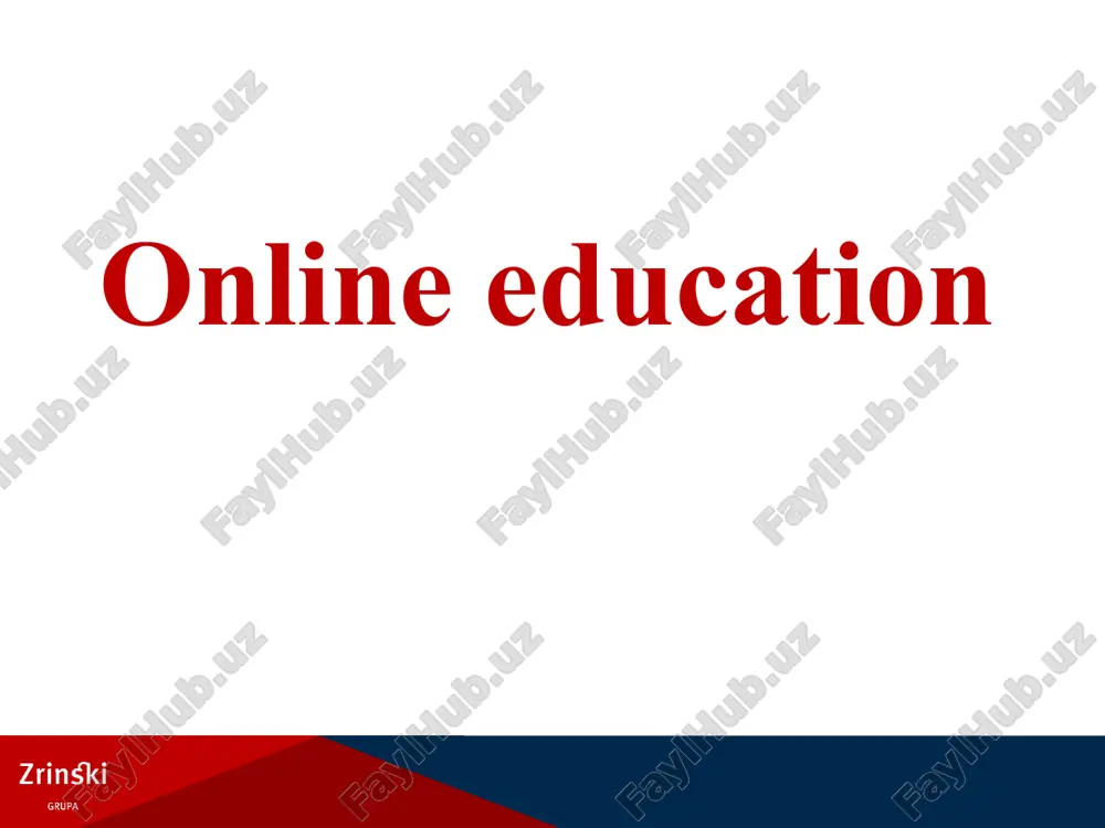 online education — PPTX