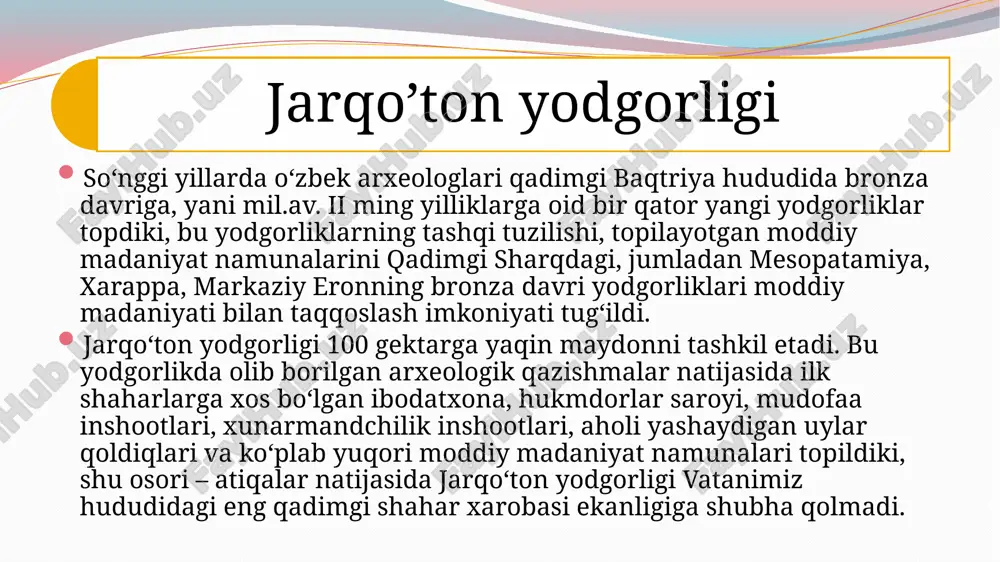 jarqo‘ton yodgorligi — PPTX