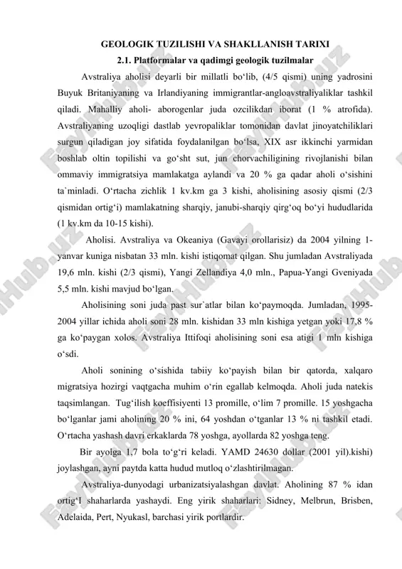 geologik tuzilishi va shakllanish tarixi — DOCX