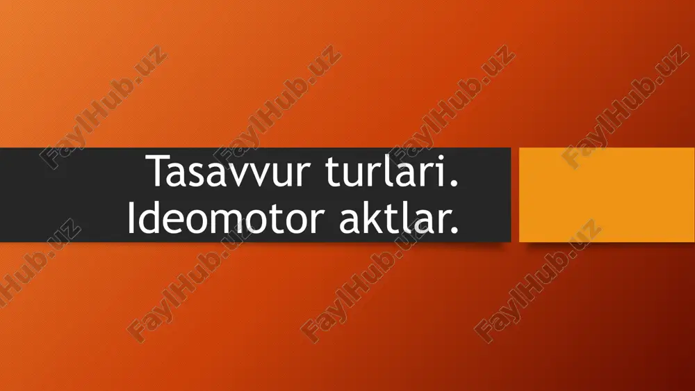 tasavvur turlari — PPTX