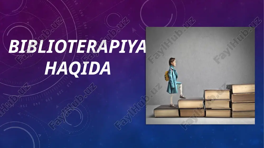 biblioterapiya haqida — PPTX