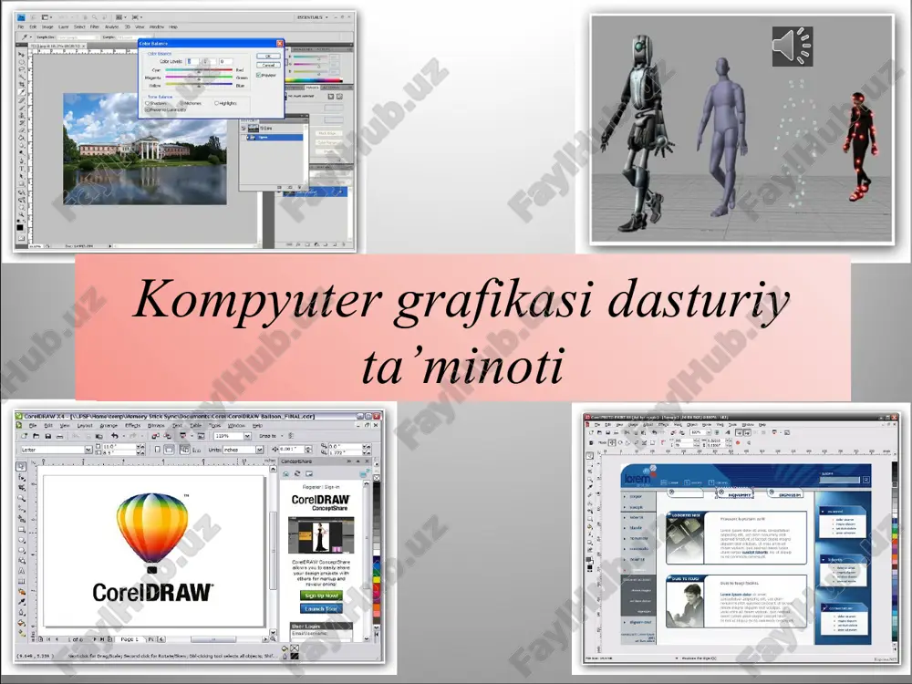 kompyuter grafikasi dasturiy ta’minoti — PPTX