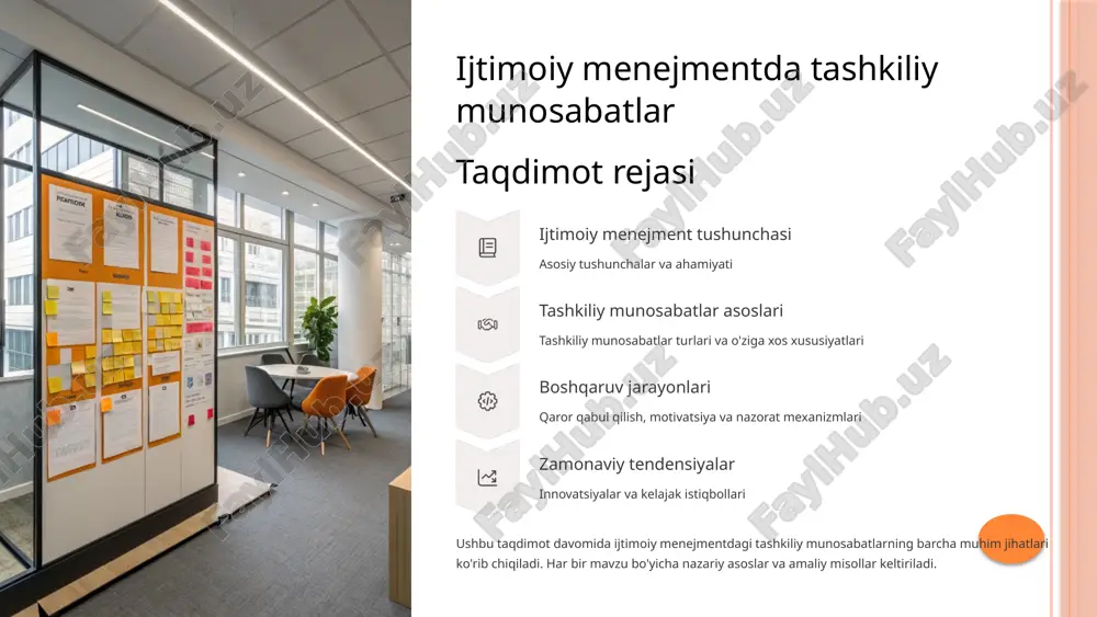 ijtimoiy menejmentda tashkiliy munosabatlar — PPTX