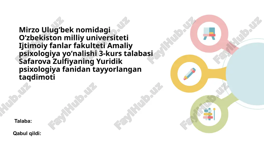 jinoyatchi shaxsini psixologik tahlil qilish — PPTX