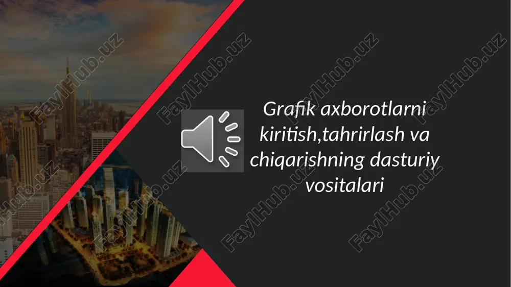 grafik axborotlarni kiritish,tahrirlash va chiqarishning dasturiy vositalari — PPTX