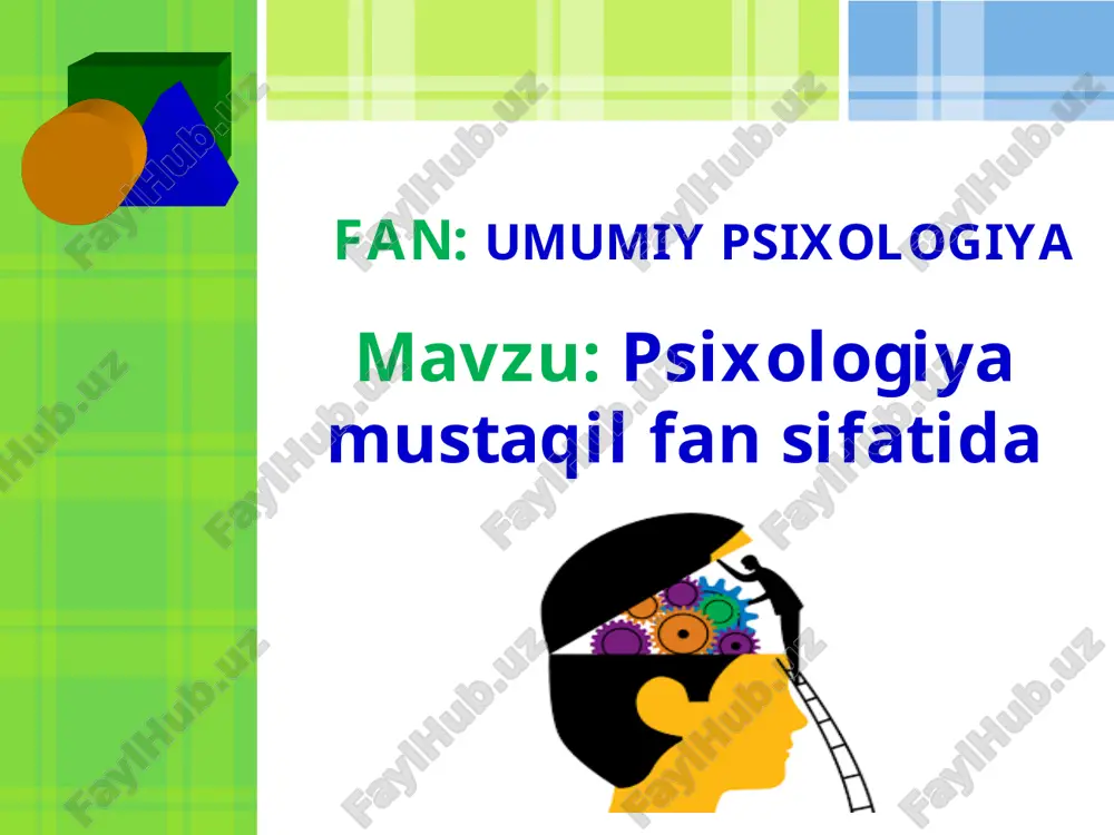 psixologiya — PPT