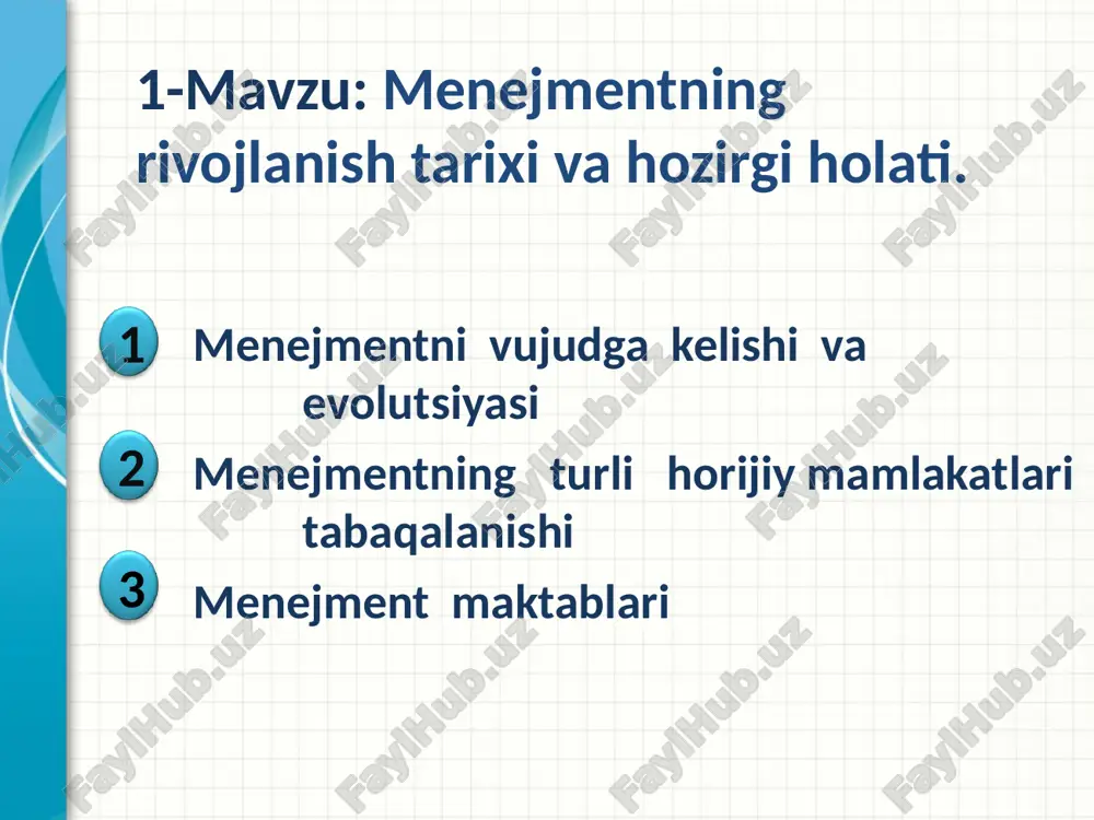 menejmentni vujudga kelishi va evolutsiyasi — PPT