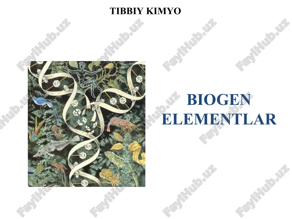 biogen elementlar — PPT