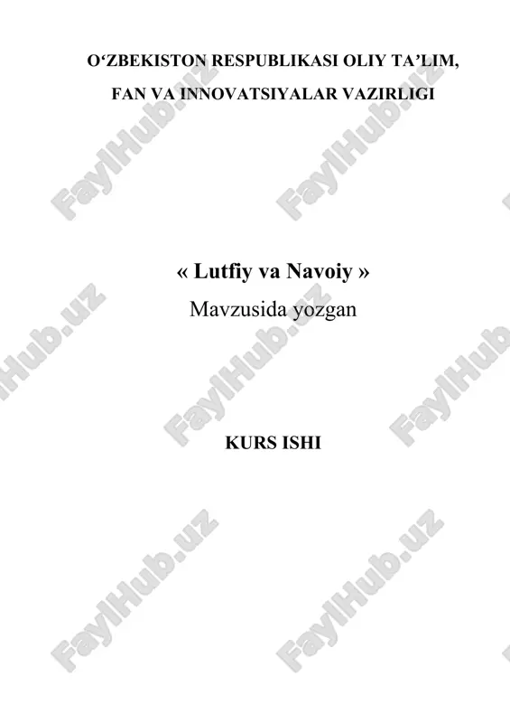 lutfiy va navoiy — DOCX