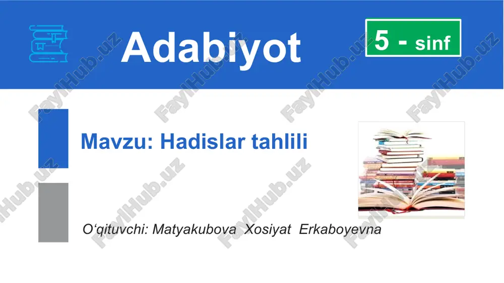 hadislar tahlili — PPTX