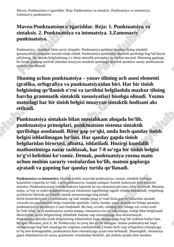 punktuatsiya — DOC