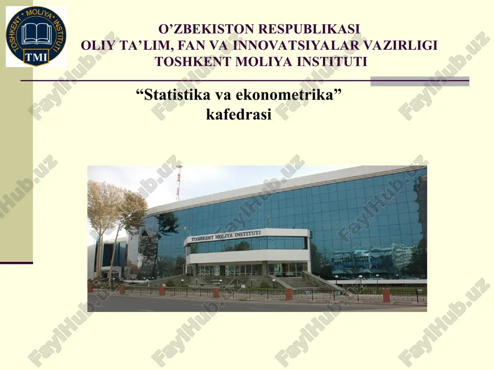 statistik ma’lumotlarni jadval va grafiklarda tasvirlash — PPT