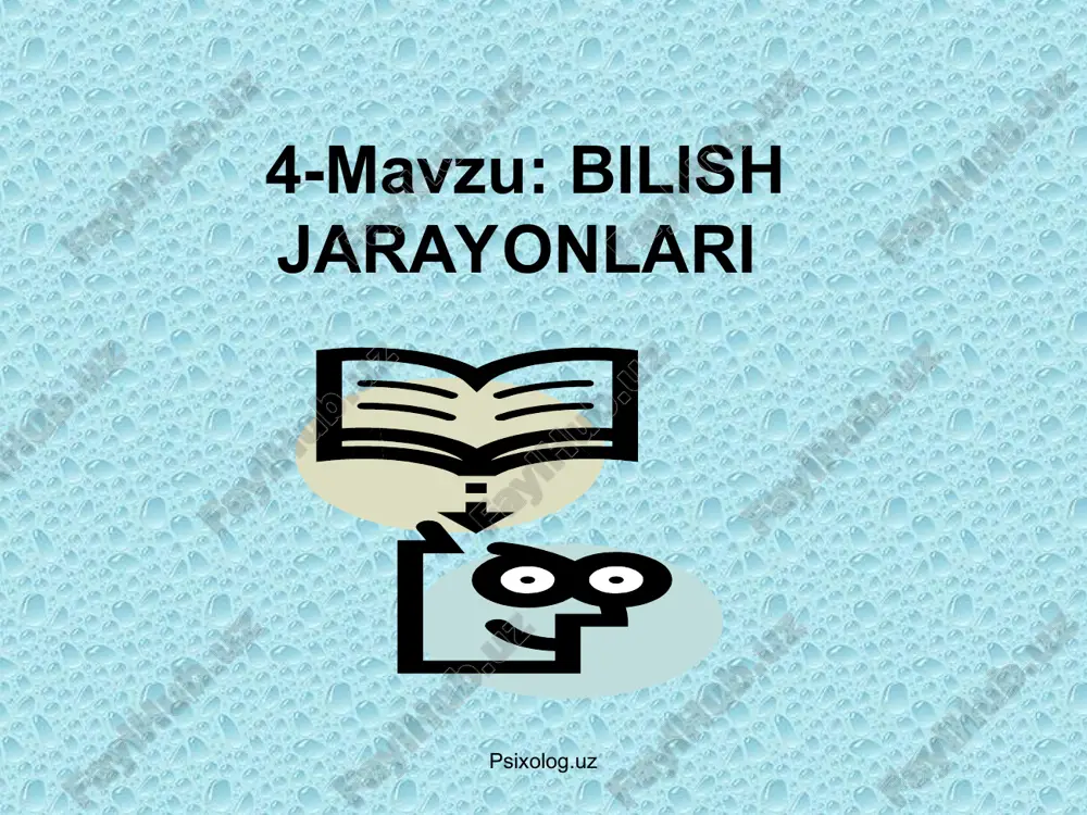 sezgilarning tasnifi — PPT