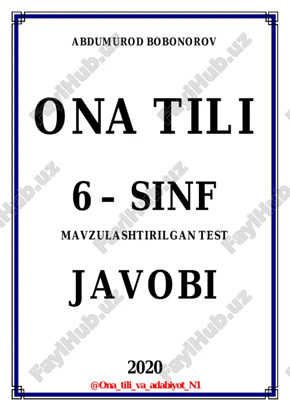 ona tili — PDF