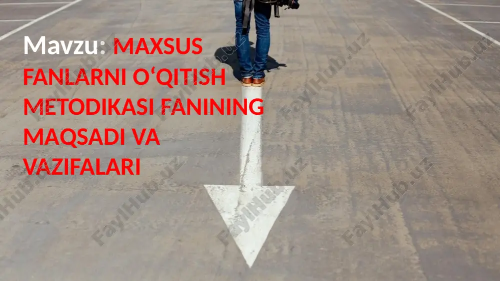 maxsus fanlarni o‘qitish metodikasi haqida ma’lumot — PPTX