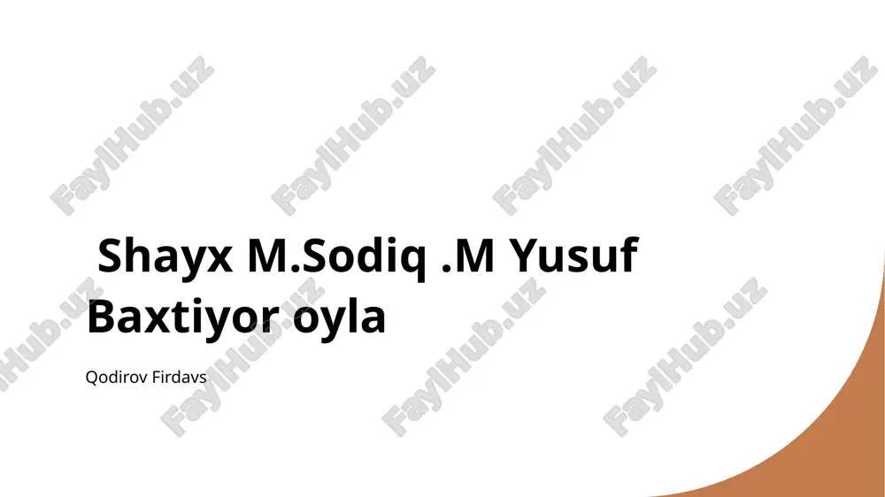 baxtiyor oila haqida malumot — PPTX