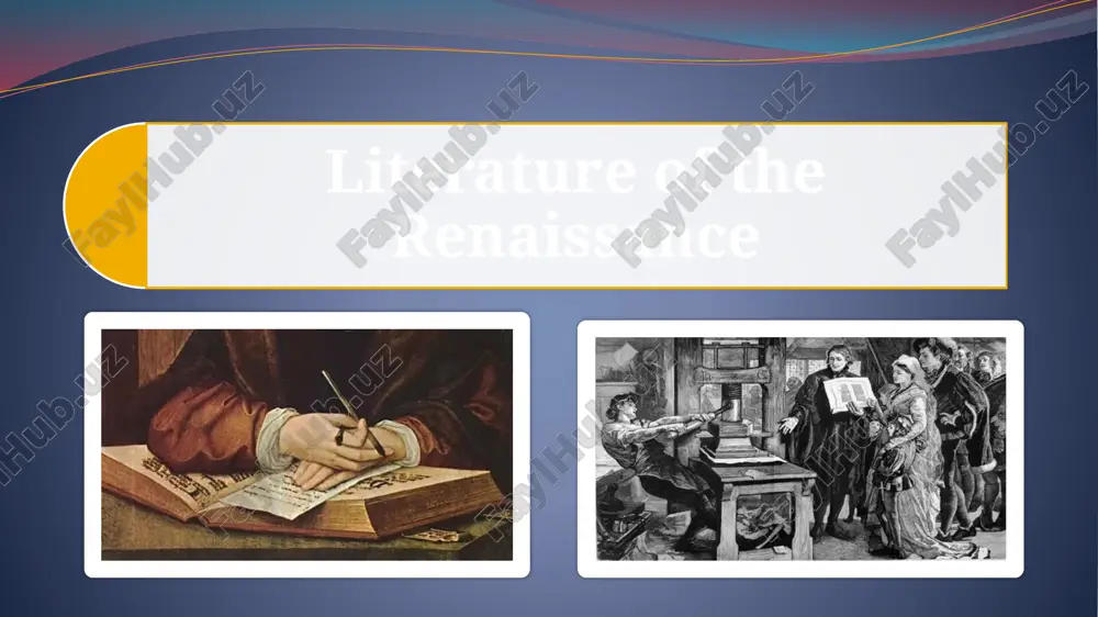 literature of the renaissance — PPTX