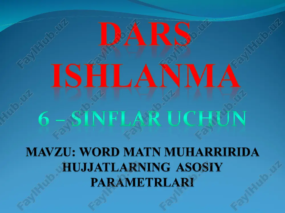 word matn muharriri darslari — PPT