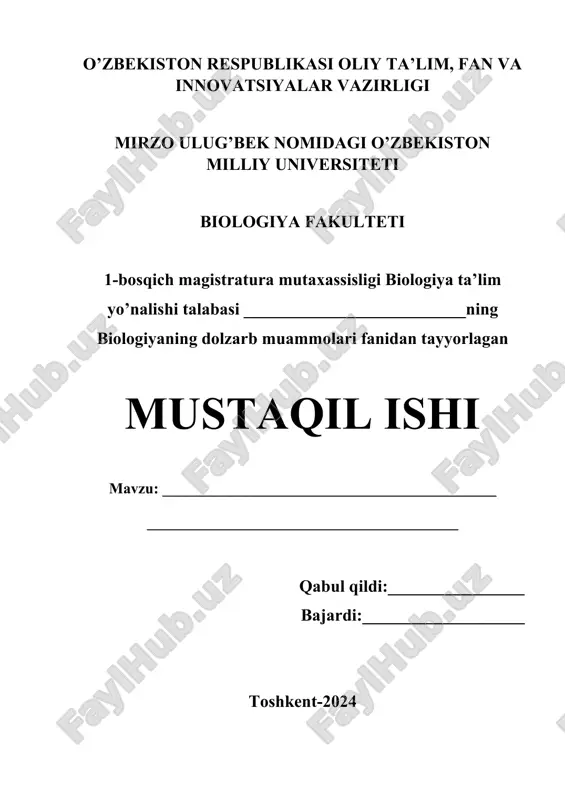 saratonni davolashda genomikaning ro’li — DOCX