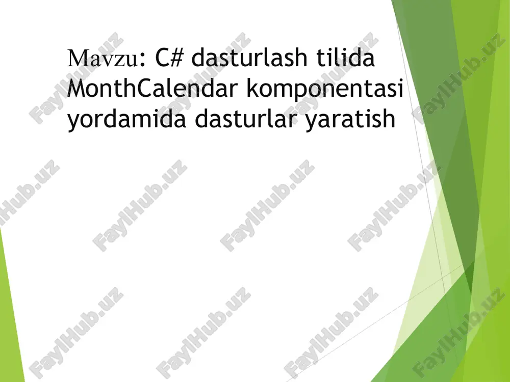 monthcalendar — PPT